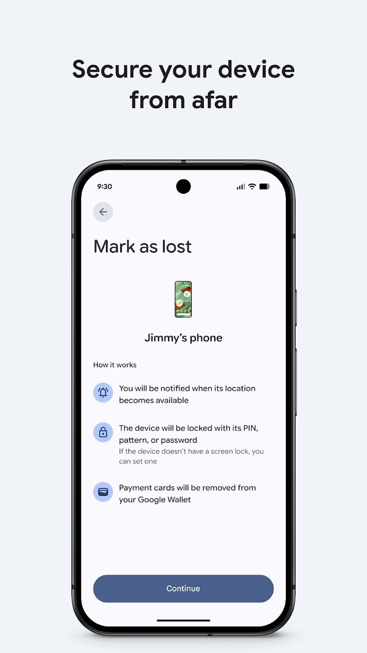 Google’s Find Hub screenshot