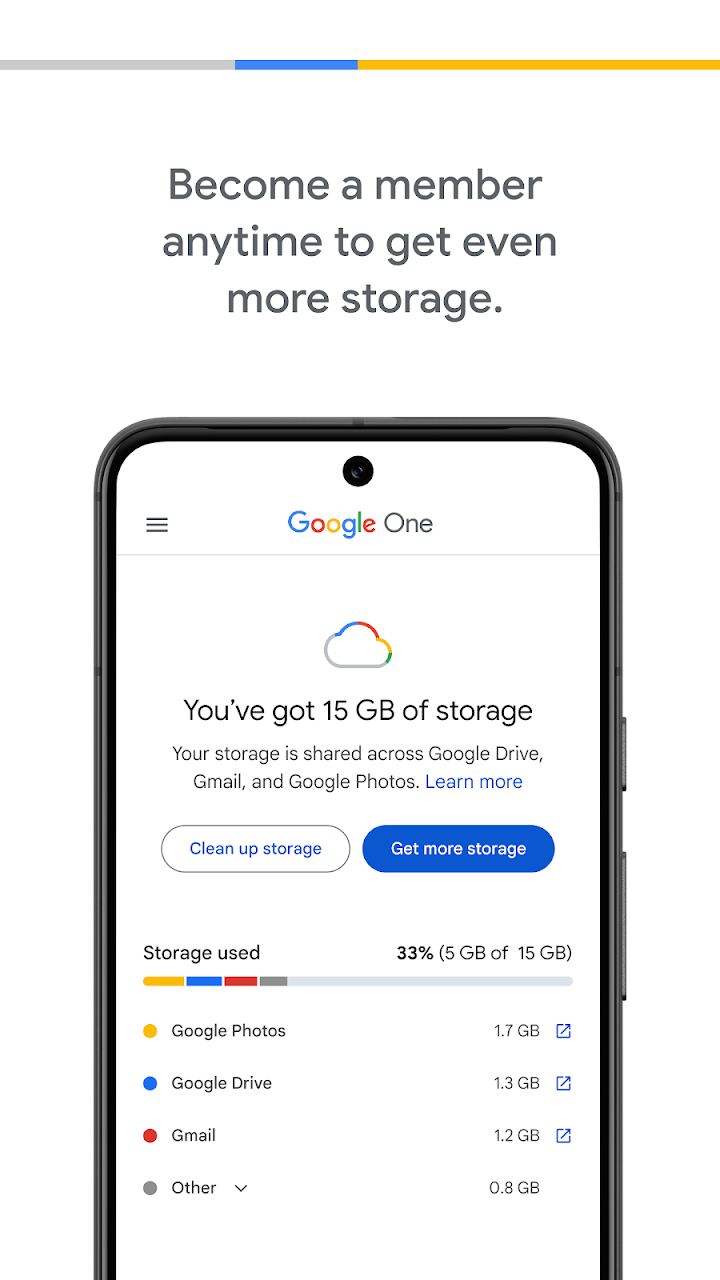 Google One screenshot