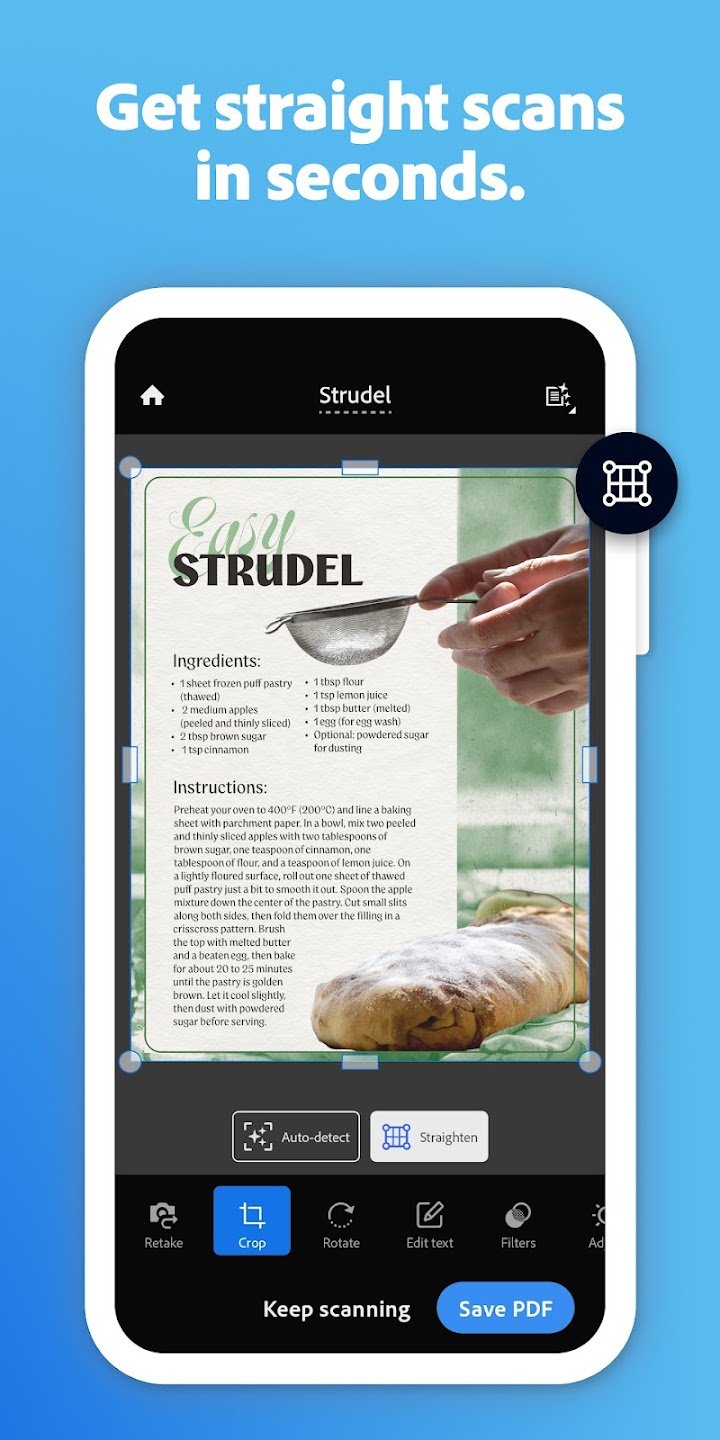 Adobe Scan AI PDF Scanner, OCR screenshot
