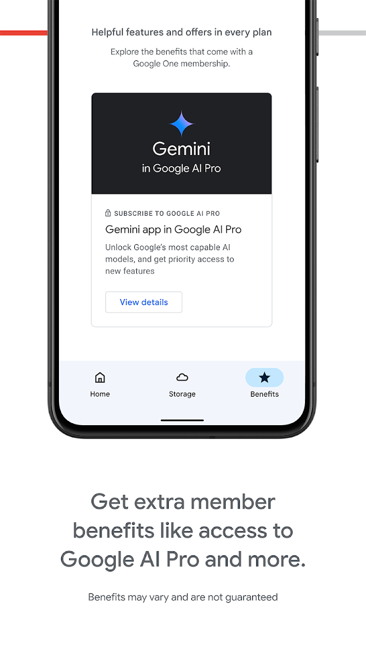 Google One screenshot