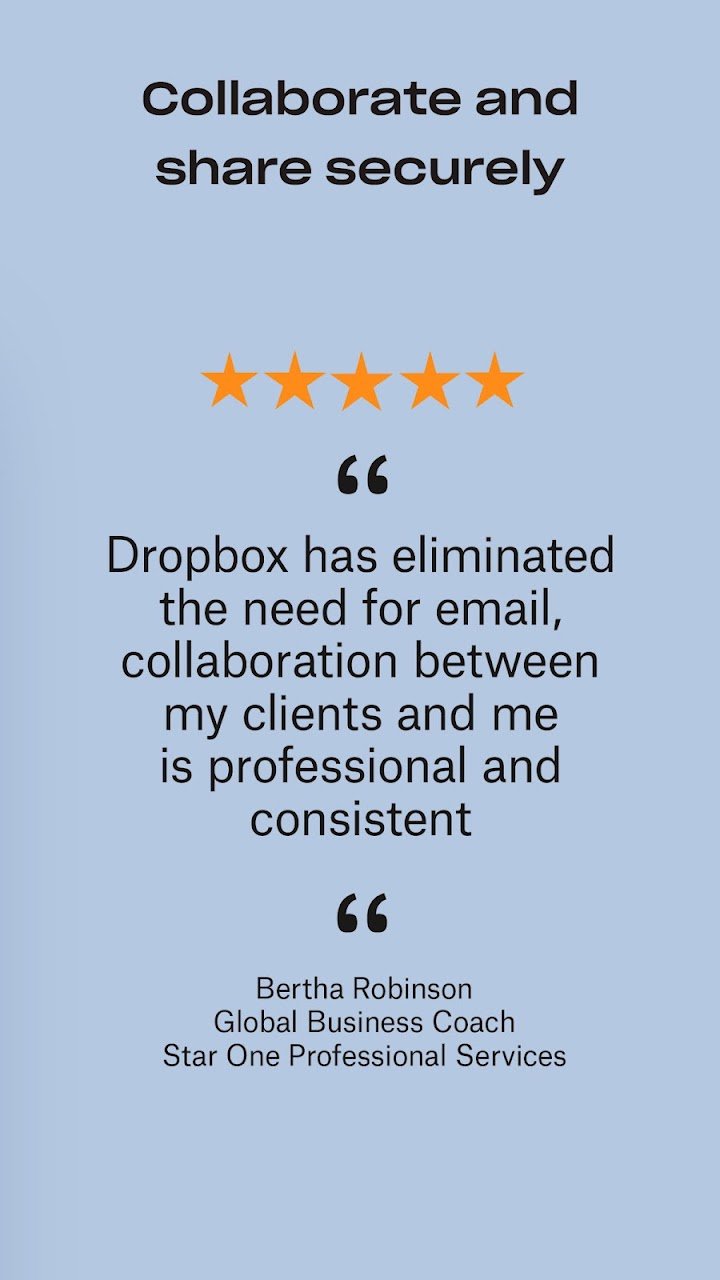 Dropbox: Secure Cloud Storage screenshot